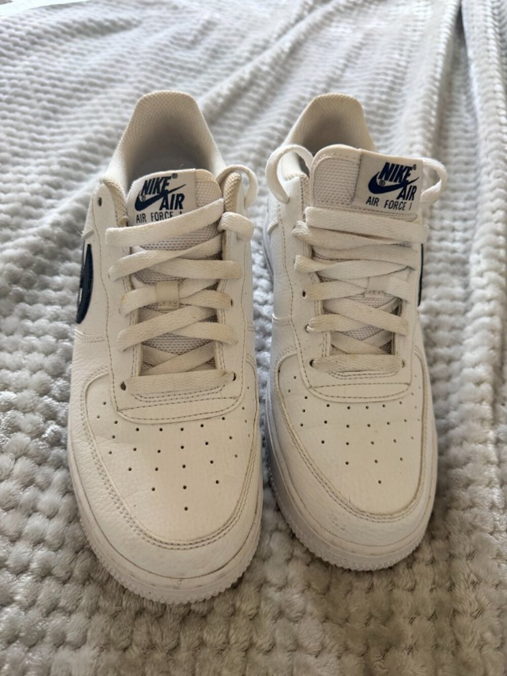 y2k Nike Air Force 1 Low White black Sneakers with new laces - Picture 15 of 16